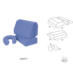 Jeu de 4 coussins pour massage Ecopostural A4411