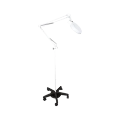 Lampe loupe d'examen fluorescente avec pieds à roulettes Comed