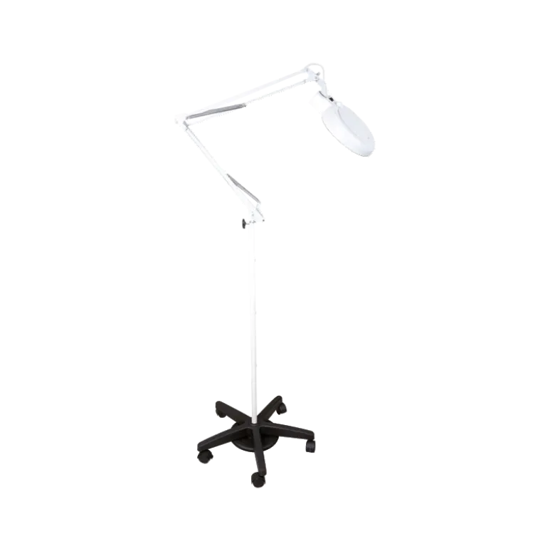 Lampe loupe d'examen fluorescente avec pieds à roulettes Comed