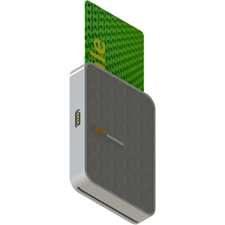 Lecteur de carte à puce bi-fente sans-fil PC/SC Sensyl DSC-BLU
