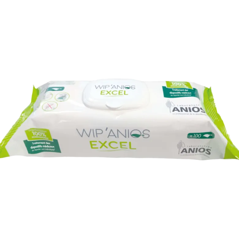 Lingettes désinfectantes sans alcool Wip'anios Excel