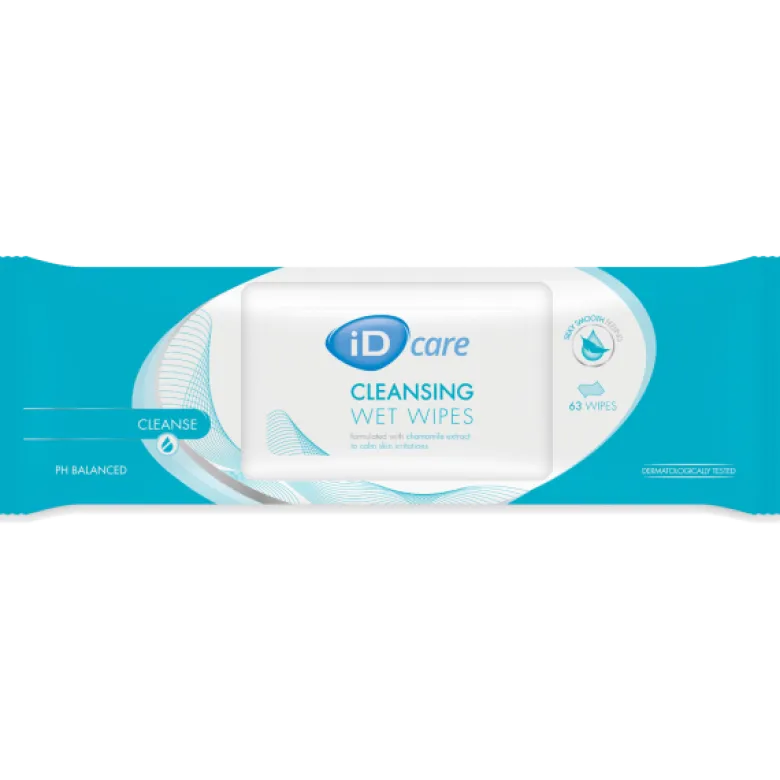 Lingettes hygiéniques imprégnées ID CARE (8 sachets de 63)