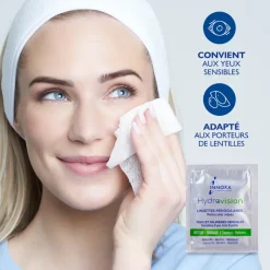 Lingettes nettoyantes périoculaires Innoxa Hydravision (x20)
