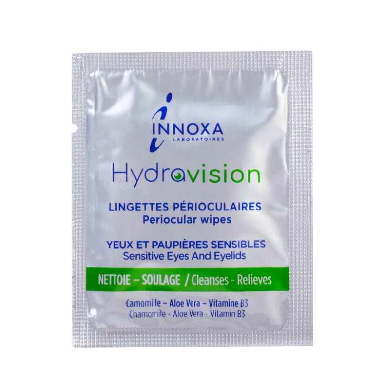 Lingettes nettoyantes périoculaires Innoxa Hydravision (x20)