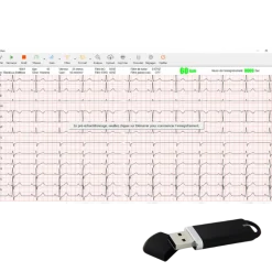 Logiciel pour ECG PC-ECG et Cardiomate 3, 6 et 12 (avec clé physique) Spengler