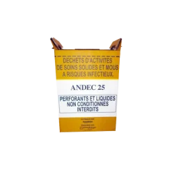 Lot de 5 conteneurs carton pour déchets médicaux - 25 Litres