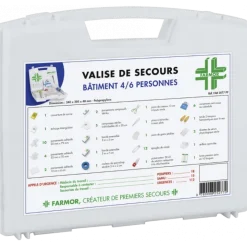 Mallette de secours pour bâtiment - 4 à 6 personnes
