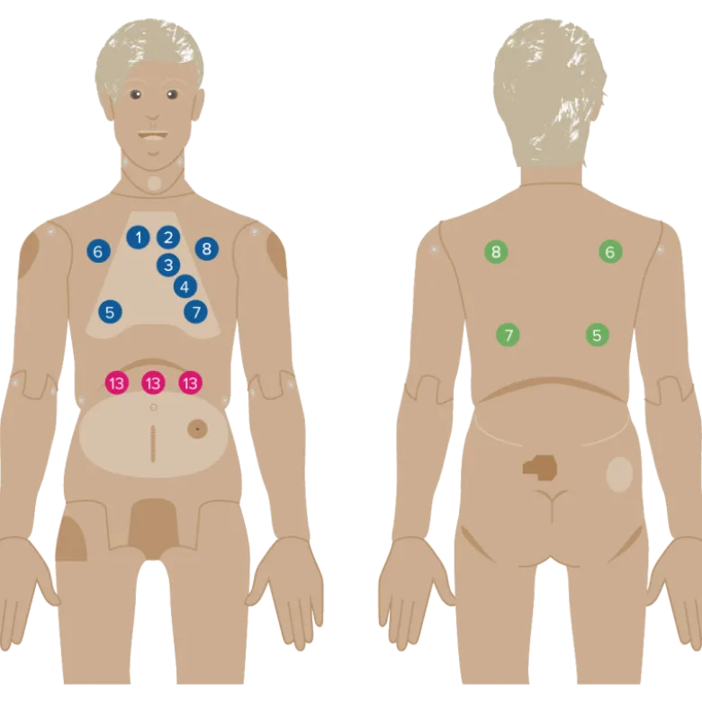 Mannequin de soins infirmiers avec auscultation Nikki - Ordinateur portable et logiciel inclus
