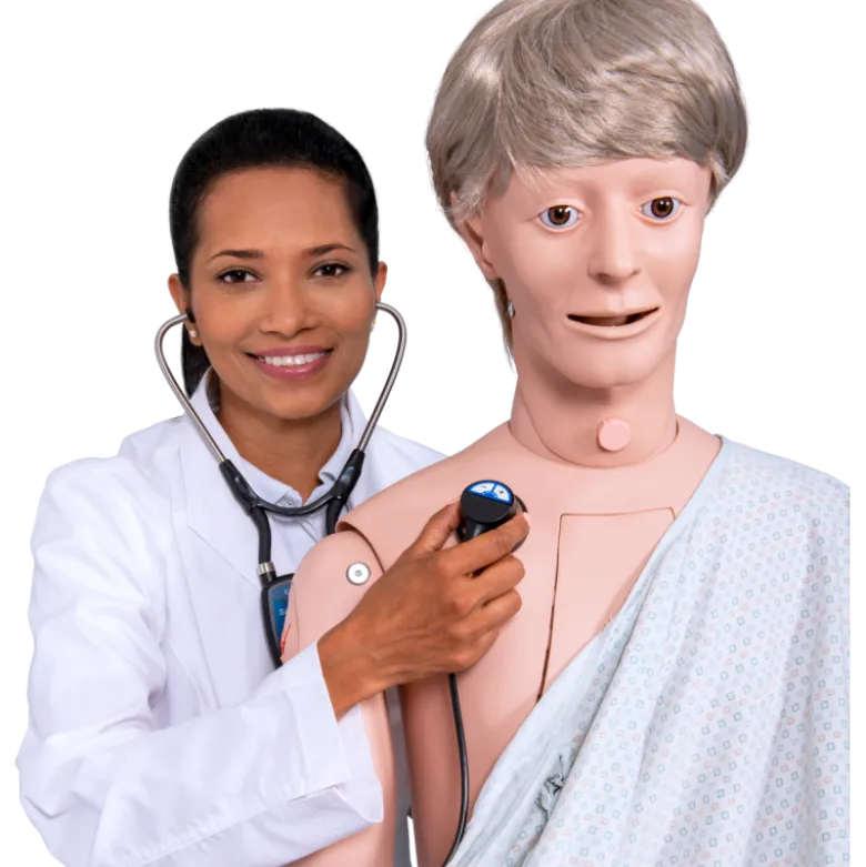 Mannequin de soins infirmiers avec auscultation Nikki - Ordinateur portable et logiciel inclus