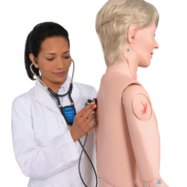 Mannequin de soins infirmiers avec auscultation Nikki - Ordinateur portable et logiciel inclus