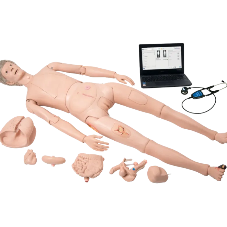 Mannequin de soins infirmiers avec auscultation Nikki - Ordinateur portable et logiciel inclus