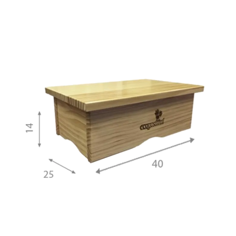 Marchepied médical Ecopostural en bois naturel