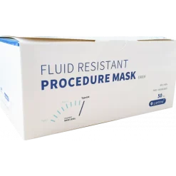 Masques de protection bleus type IIR, modèle adulte (boîte de 50) - DLU au 01/12/2026