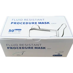 Masques de protection bleus type IIR, modèle adulte (boîte de 50) - DLU au 01/12/2026