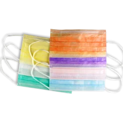 Masques de protection colorés type IIR, modèle adulte (boîte de 50)