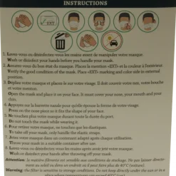 Masques de protection jaunes type II spécial IRM, modèle adulte (boite de 50)