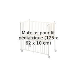 Matelas pour lit pédiatrique (125 x 62 x 10 cm)