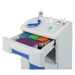 Meuble assistant médecin Carina avec 2 tiroirs (2 plateaux) - polyéthylène