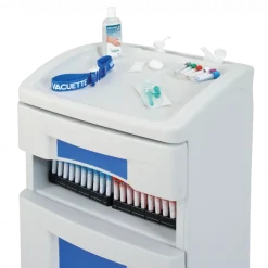 Meuble assistant médecin Carina avec 2 tiroirs (2 plateaux) - polyéthylène