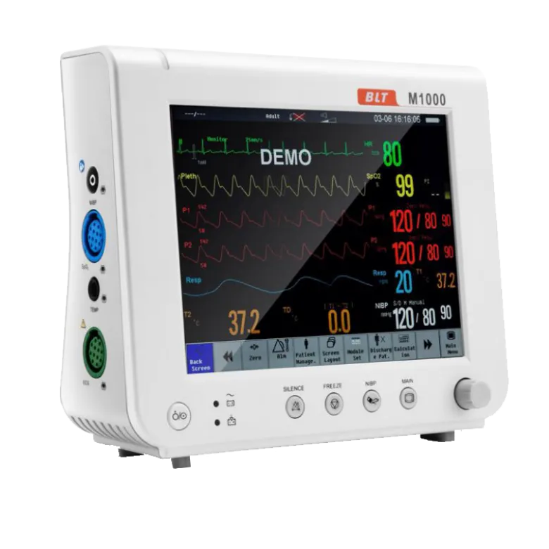 Moniteur de surveillance des signes vitaux M1000 (PNI, SpO2, RESP, T,ECG)