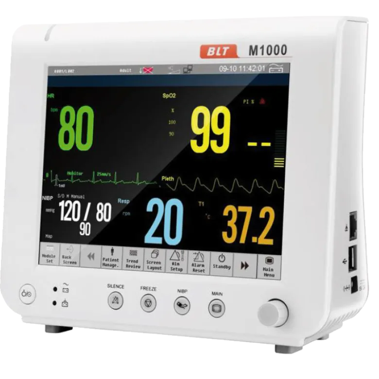 Moniteur de surveillance des signes vitaux M1000 (PNI, SpO2, RESP, T,ECG)