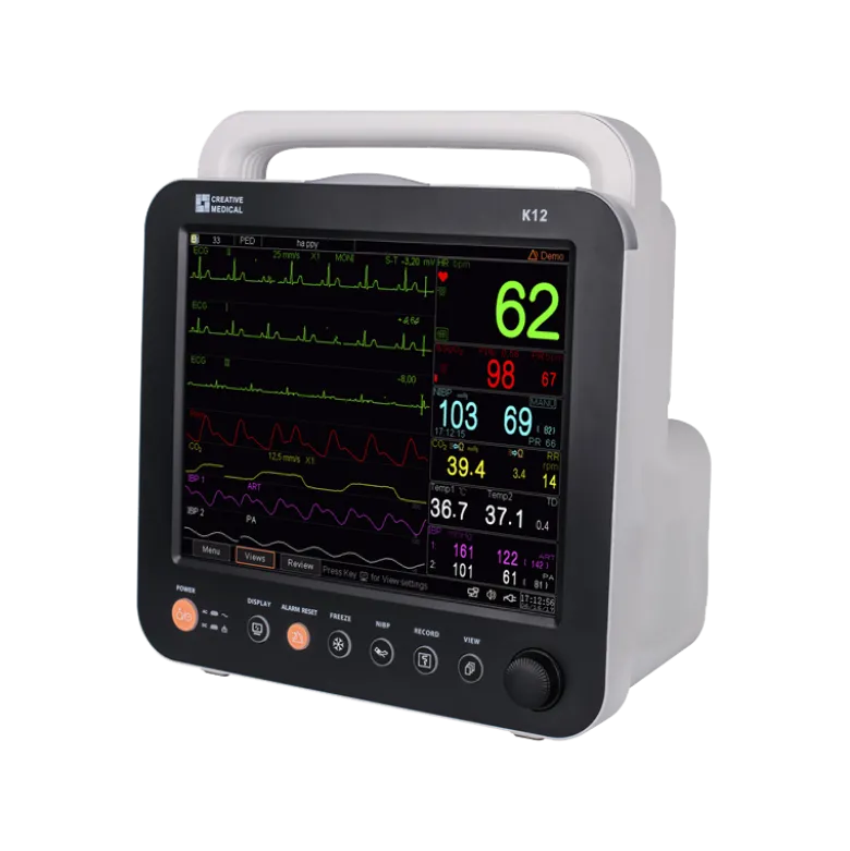 Moniteur patient multiparamétrique Gima K12 (PNI, SpO2, Temp, Resp. et ECG)
