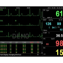 Moniteur patient multiparamétrique GIMA PC-3000 (PNI, SpO2, Temp., Resp.,ECG)