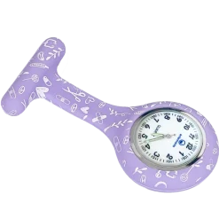 Montre infirmière ronde en silicone