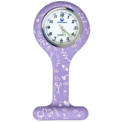 Montre infirmière ronde en silicone