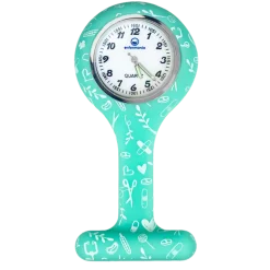 Montre infirmière ronde en silicone