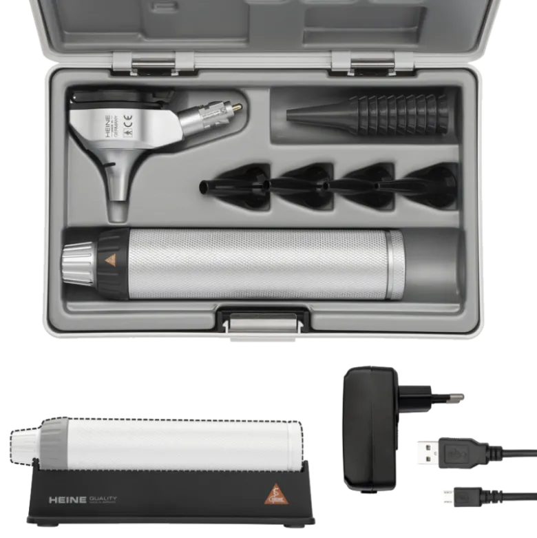 Otoscope Heine Beta 400 LED fibre optique à poignée rechargeable