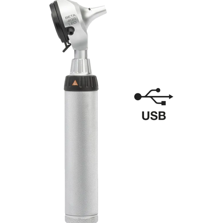 Otoscope Heine Beta 400 LED fibre optique à poignée rechargeable