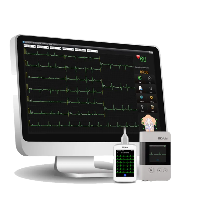 Pack Cardio 4 Edan holter SE-2003 + boitier d'acquisition ECG DX22 + logiciel de données