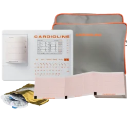 Pack ECG Cardioline 100S (6 pistes) avec interprétation + sacoche + papier + électrodes
