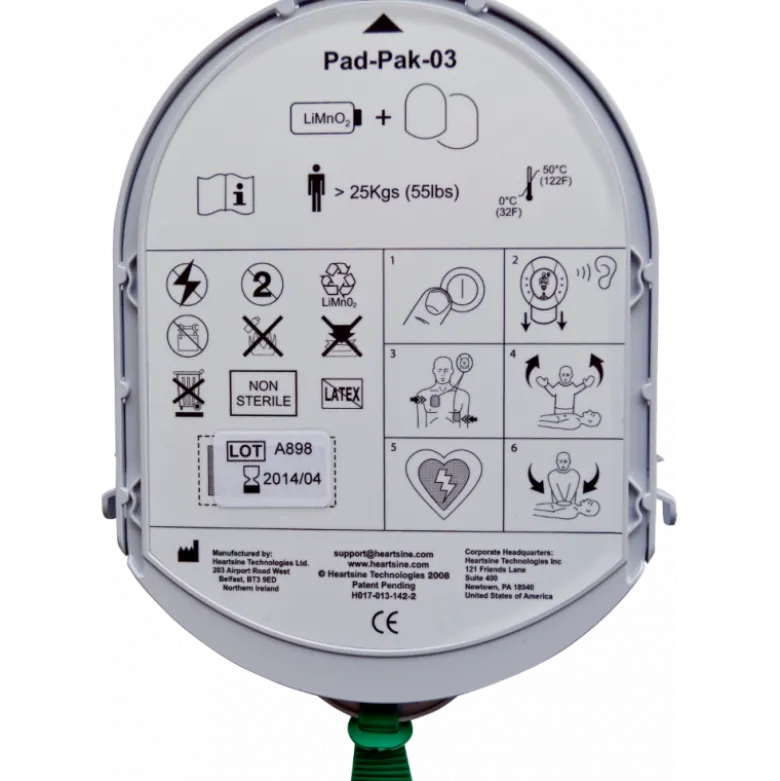 PadPak adulte pour Samaritan PAD (piles et électrodes combinées)