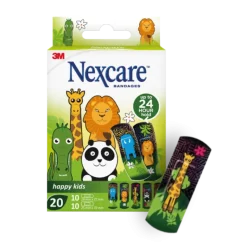 Pansements enfants Nexcare Happy Kids (boite de 20)