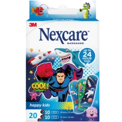 Pansements enfants Nexcare Happy Kids (boite de 20)