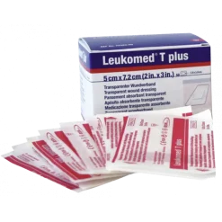 Pansements transparents stériles avec compresse BSN Leukomed T Plus (boite de 50)