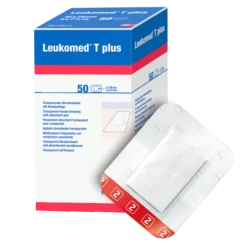 Pansements transparents stériles avec compresse BSN Leukomed T Plus (boite de 50)