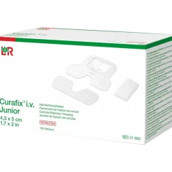Pansement stérile pour maintien de cathéter Curafix IV Junior (boite de 100)