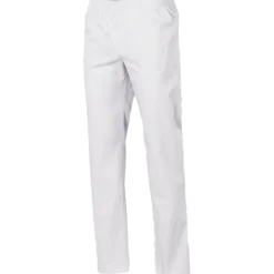 Pantalon médical mixte polyester/coton (blanc)