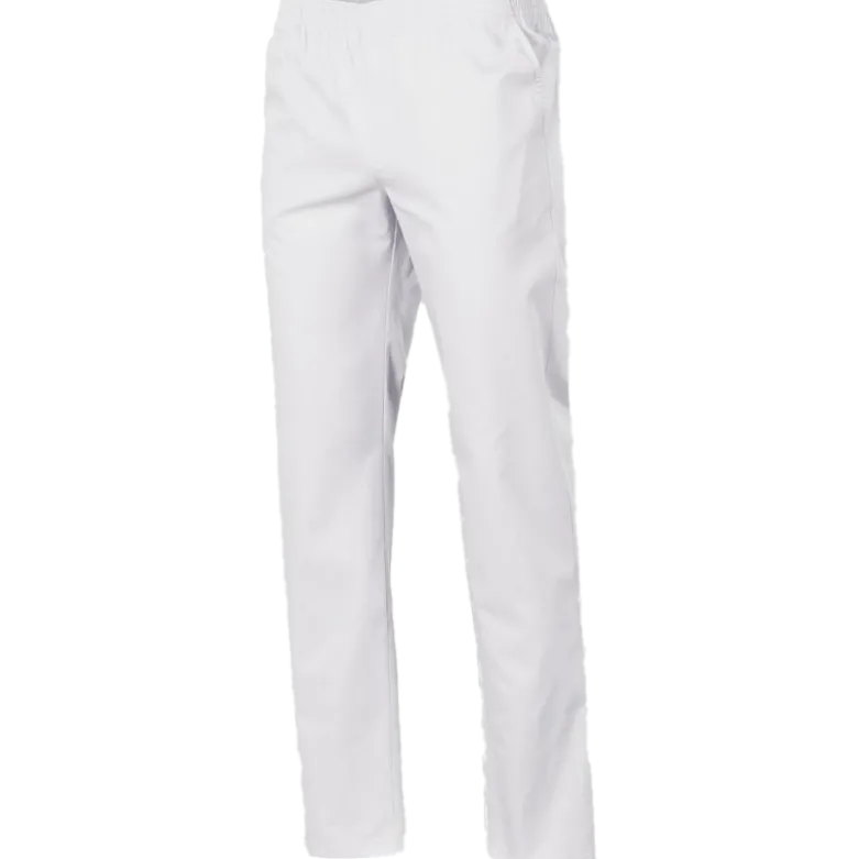 Pantalon médical mixte polyester/coton (blanc)