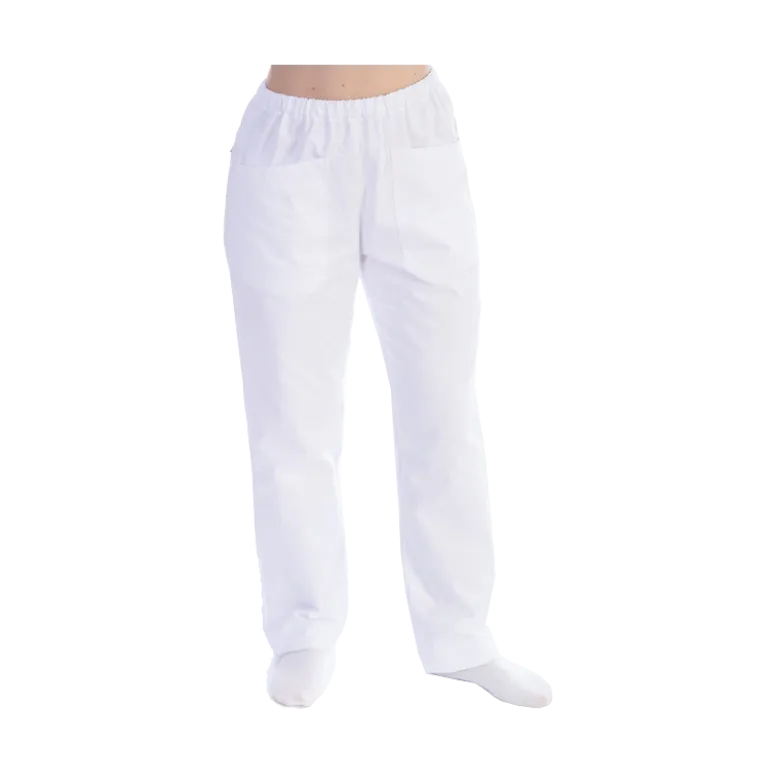 Pantalon unisexe en coton/polyester Gima (blanc)
