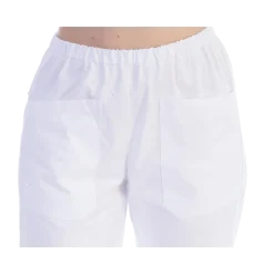Pantalon unisexe en coton/polyester Gima (blanc)