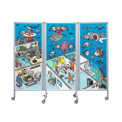 Paravent mobile rigide Butterfly Ropimex RBF - 3 battants - Designs