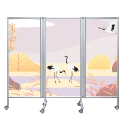 Paravent mobile rigide Butterfly Ropimex RBF - 3 battants - Designs