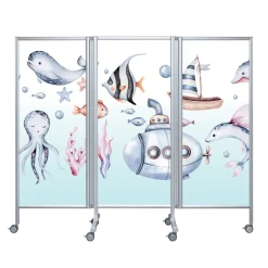 Paravent mobile rigide Butterfly Ropimex RBF - 3 battants - Designs