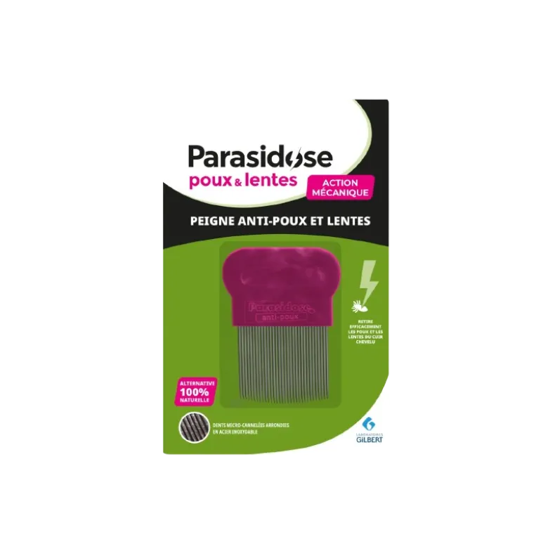 Peigne anti poux dents cannelées Parasidose
