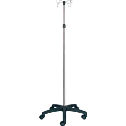 Pied à sérum tige inox 4 crochets Holtex