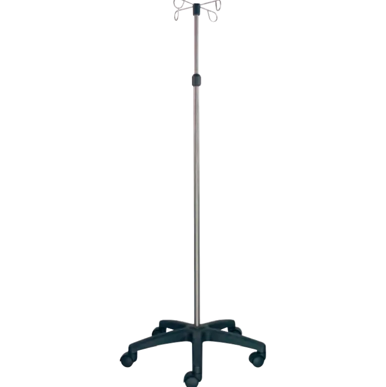 Pied à sérum tige inox 4 crochets Holtex